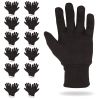 Brown Jersey Gloves, 10" Pack of 600, 10 Oz, Full-Finger Style, Breathable Cotton and Polyester Blend, Ideal for Light Duty Applications