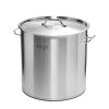 SOGA Stock Pot 50L Top Grade Thick Stainless Steel Stockpot 18/10