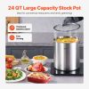 24QT Stainless Steel Stockpot Cooking Kitchen Sauce Pot with Lid Handle