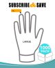 Pack of 2000 Poly Embossed Gloves, Natural color, Large size, 0.3 Mil. Polyethylene Disposable Gloves. Unisex Transparent Food Gloves for Kitchen