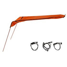 Kayak Sun Shade Canopy Waterproof Oxford Fabric Foldable Easy to Install Portable Kayak Sunshade Awning for Boat Canoe Orange