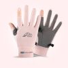 Summer Gloves For Men Cycling Anti UV Women Spring Ice Silk Two Finger Touchscreen Camping Driving Sports Riding Fishing Gloves